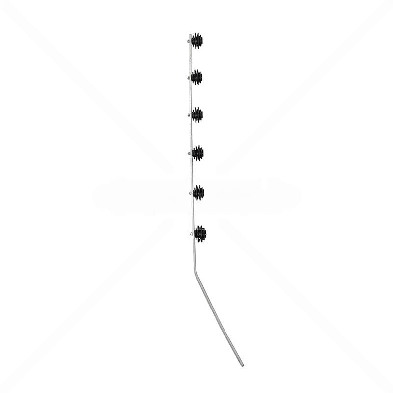 Nemtek Fence Pole - 6Line Flat Bar Galvanised Angled BB
