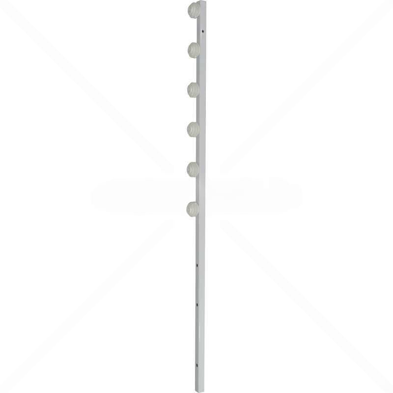 Nemtek Fence Pole - 6Line Square Tube Straight White