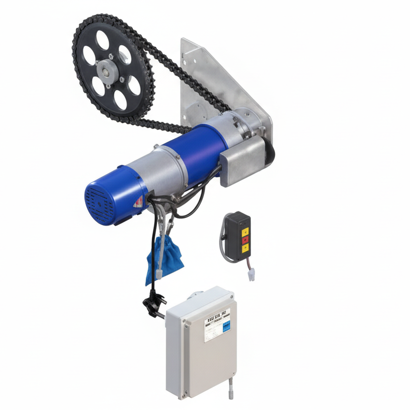 Nice Roller Shutter RS500 AC + W/Con + C/Wheel + Chain (Deadman Switch
