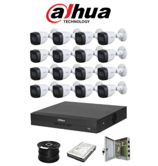 Dahua 16 Channel 5MP CCTV system | Audio | 100m RG59 | 1TB