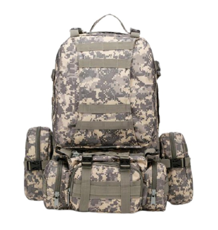 Tactical Backpack With 3 Molle Bags 55L