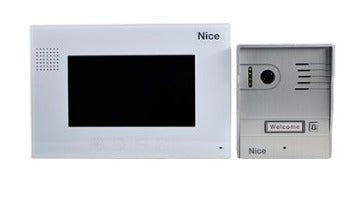 NICE 7" Colour Video Intercom Kit incl Brushed Aluminium Gate Station