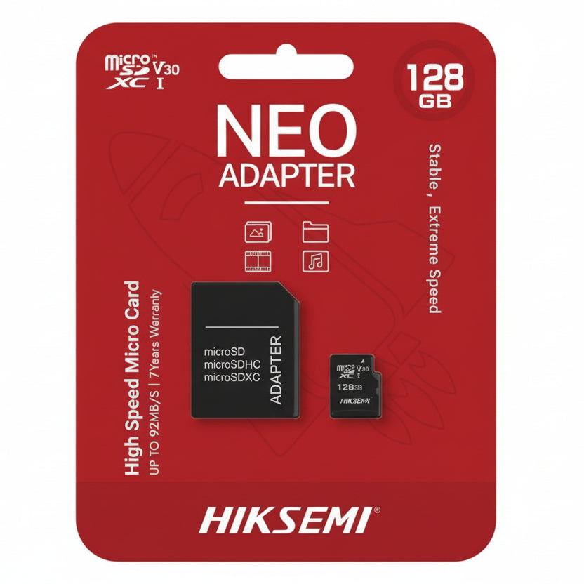 HikSemi 128GB Micro SD Card + Adaptor