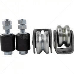 Gate Wheel Kit - 60mm Electro Plated