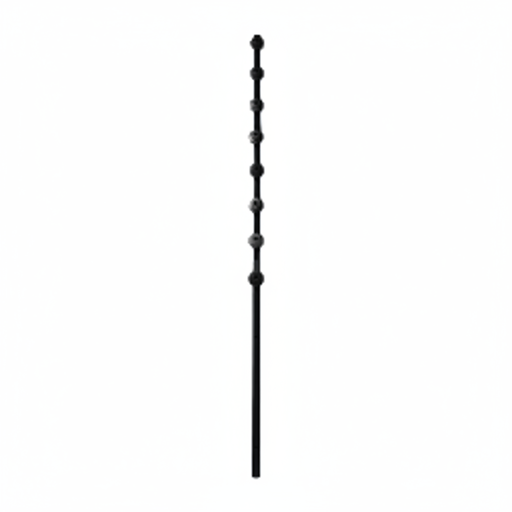 Nemtek Fence Pole - 8Line Square Tube Straight Black