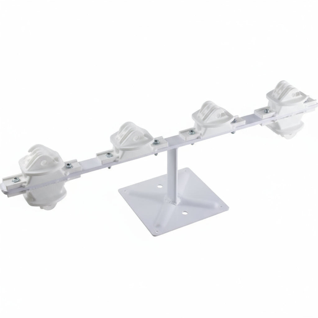 Nemtek Fence Pole - 6Line Low Profile White