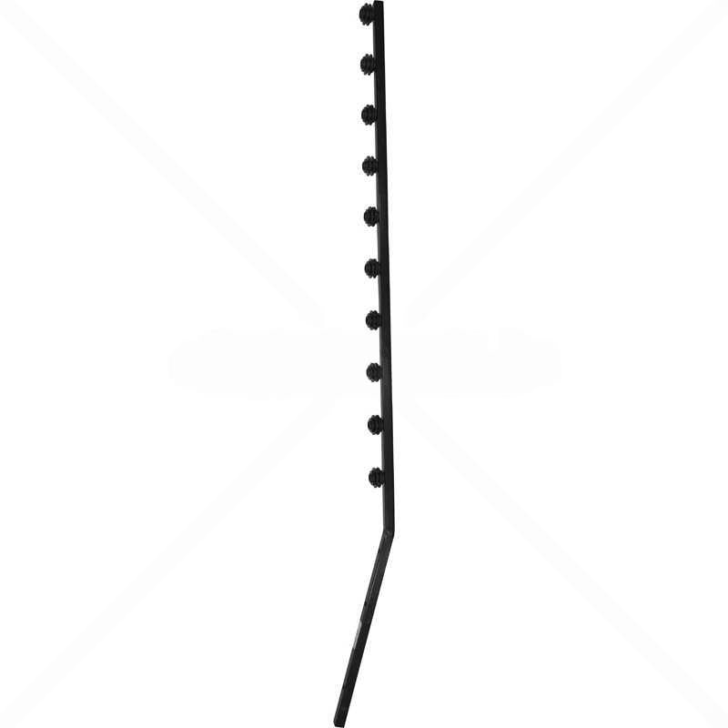 Nemtek Fence Pole - 10Line Square Tube Angled Black