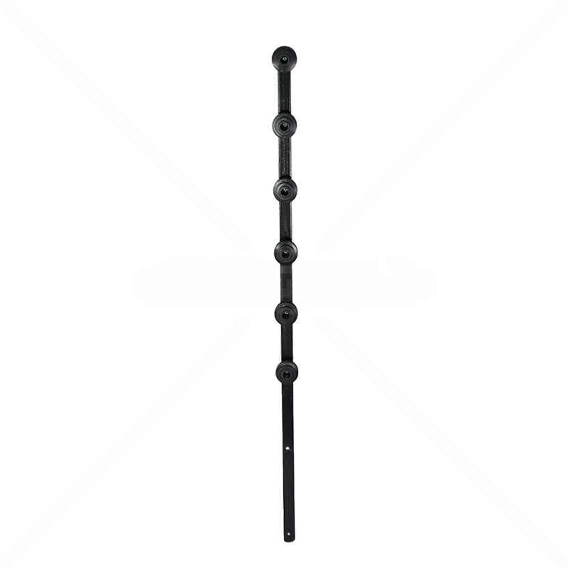 Nemtek Fence Pole - 6Line Flat Bar Straight Black