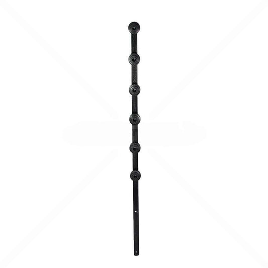 Nemtek Fence Pole - 6Line Flat Bar Straight Black