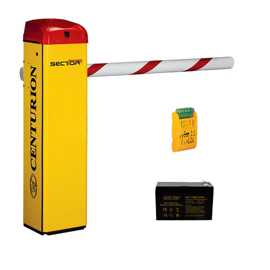 Centurion Traffic Barrier SECTOR II Boom 6m MSteel Loop Det + Pole