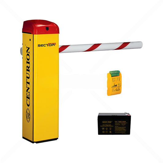 Centurion Traffic Barrier SECTOR II Boom 4.5m 430SS incl Loop Det+Pole