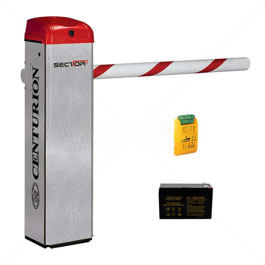 Centurion Traffic Barrier SECTOR II Boom4.5m 316SS incl Loop Det+Pole