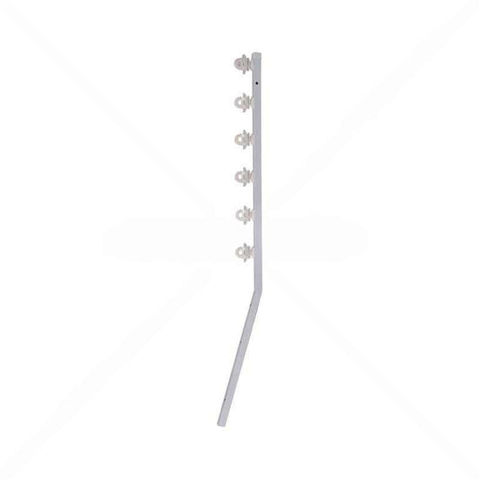 Nemtek Fence Pole - 6Line SQT White Jurassic Galv Angled Powder Coat