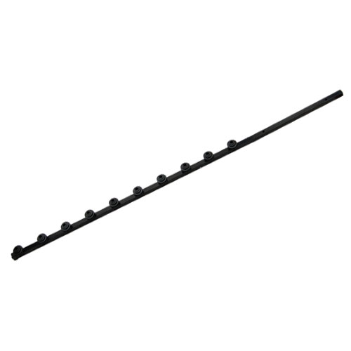 Fence Pole 10Line Straight Tube Black