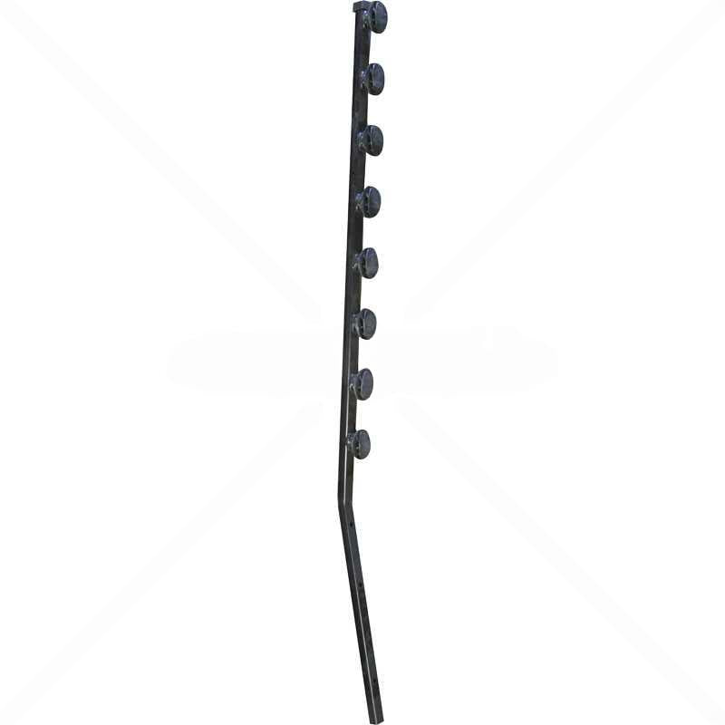 Nemtek Fence Pole - 8Line Square Tube Angled Black Shield Insulator