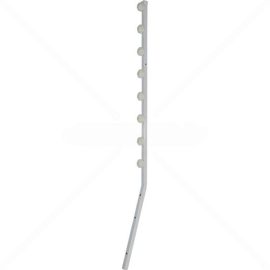 Nemtek Fence Pole - 8Line Square Tube Angled White