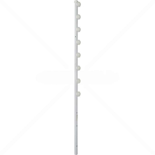 Nemtek Fence Pole - 8Line Square Tube Straight White
