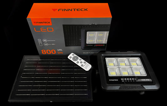 FINNTECK LED - 100W - 400lm Solar Flood light Set