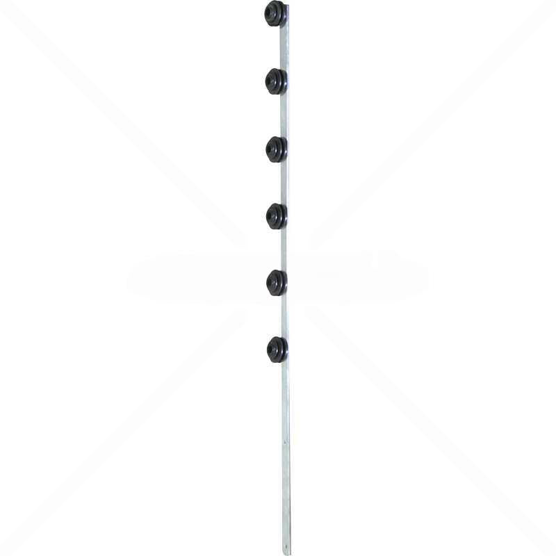 Nemtek Fence Pole - 6Line Flat Bar Galvanised Straight BB