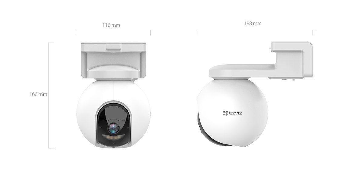 EZVIZ Wi-Fi PT Battery Powered Camera Outdoor HB8 4MP 4mm Lens incl. Solar Panel