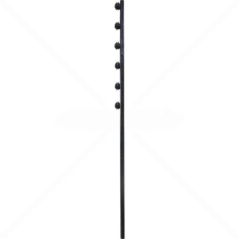 Nemtek Fence Pole - 6Line Square Tube Straight Black
