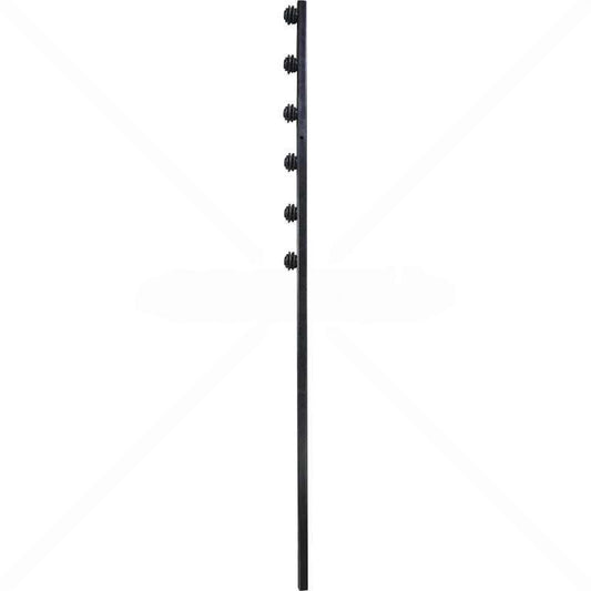 Nemtek Fence Pole - 6Line Square Tube Straight Black