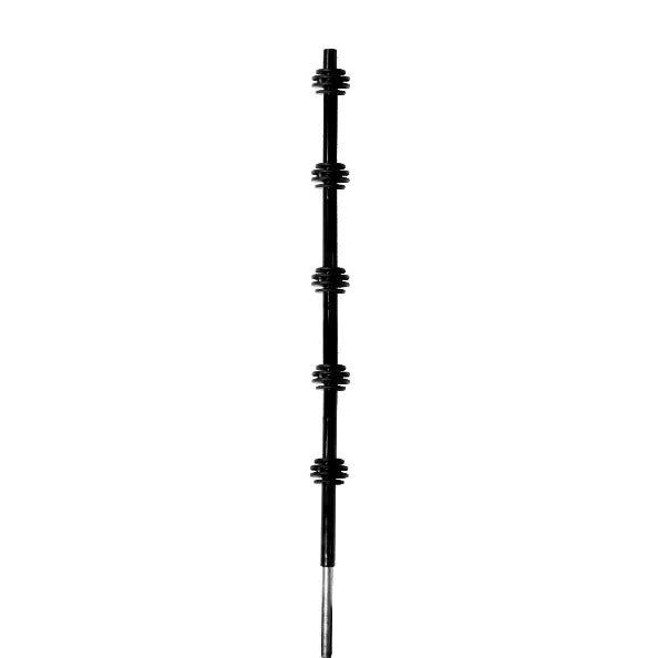 Nemtek Fence Pole - 5Line Round Black