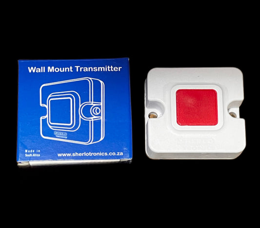 SHERLO 1CH WALL MOUNT TRANSMITTER SPLASH-PROOF; INTERNAL BUZZER & LED
