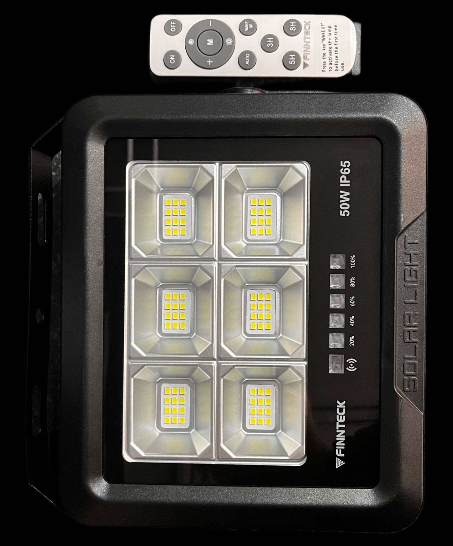 FINNTECK LED - 50W - 400lm Solar Flood light Set