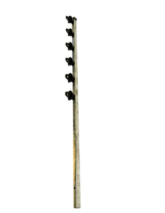 Nemtek Fence Pole - 6Line Square Tube Jurassic Galvanised Straight BB