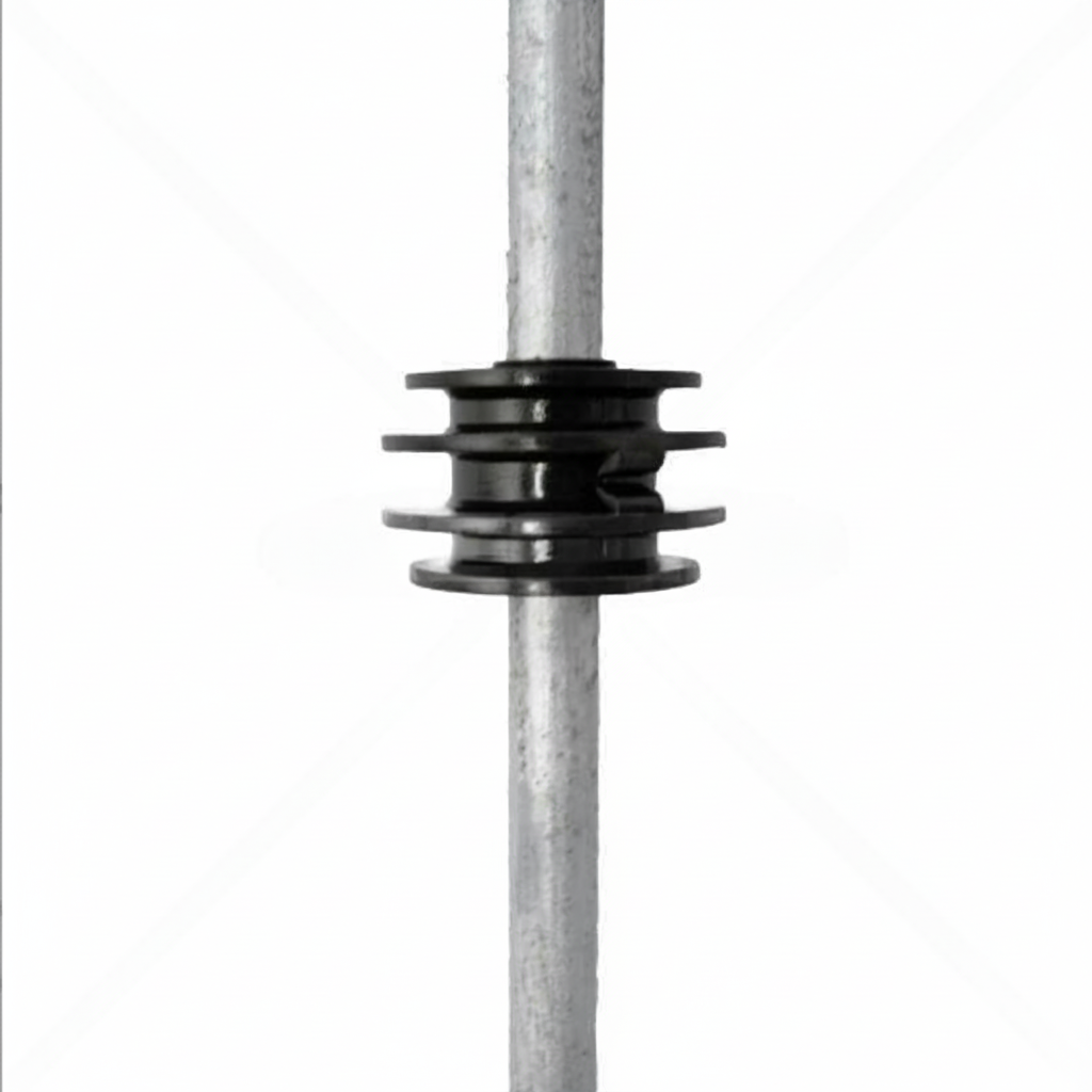 Nemtek Fence Pole - 6Line Round Galvanised BB