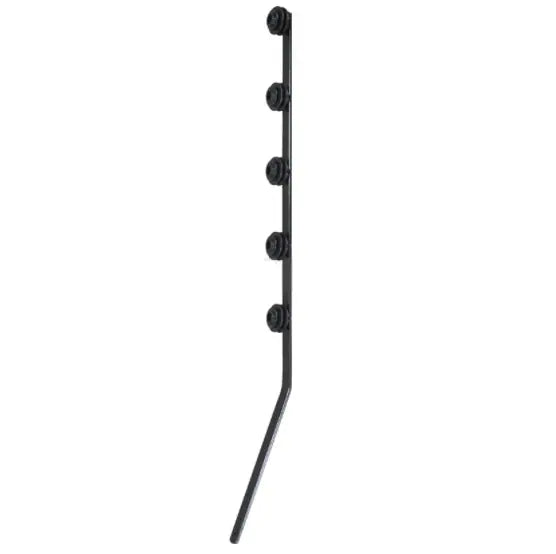 Fence Pole 5Line Flat Bar Black