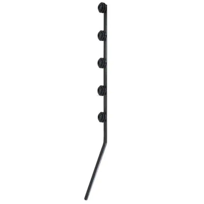Fence Pole 5Line Flat Bar Black
