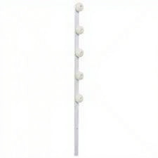 Nemtek Fence Pole - 5Line Flat Bar Galvanised Powder Coated WB