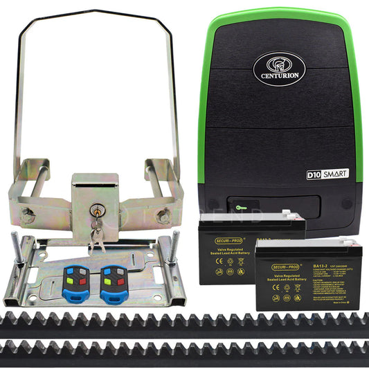 Centurion Gate Motor Full Kit D10 SMART Incl Base Rack Anti-Theft Bracket