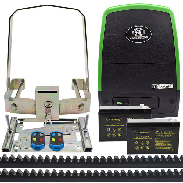 Centurion Gate Motor Full Kit D10 SMART Incl Base Rack Anti-Theft Brac ...