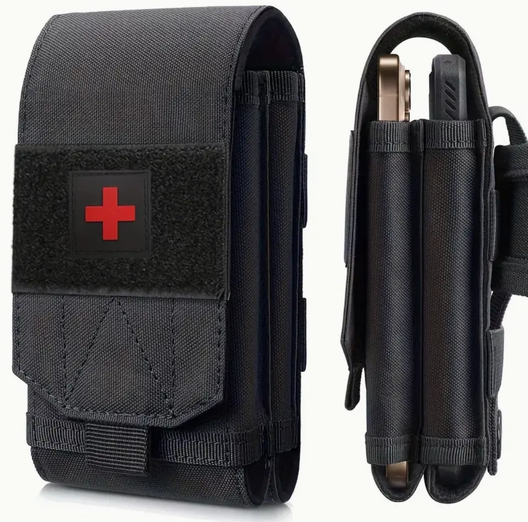 Molle Phone Pouch Phone Holster Universal Dual Cell Phone Holder