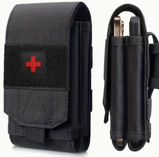 Molle Phone Pouch Phone Holster Universal Dual Cell Phone Holder