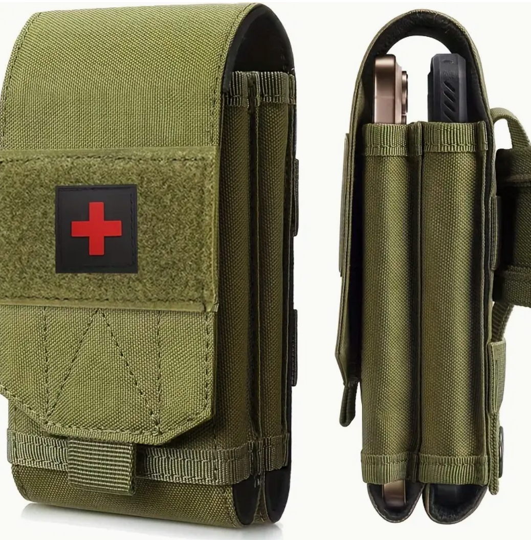 Molle Phone Pouch Phone Holster Universal Dual Cell Phone Holder
