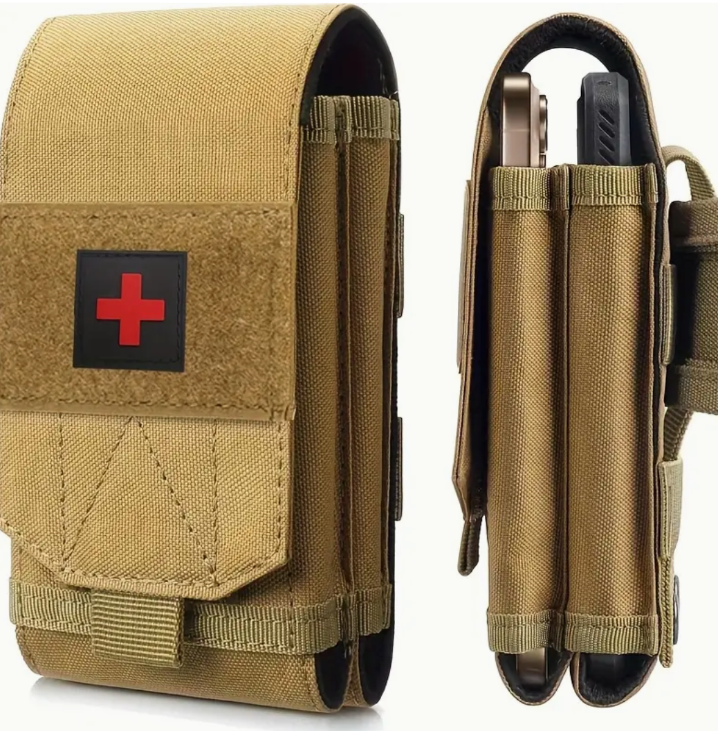 Molle Phone Pouch Phone Holster Universal Dual Cell Phone Holder
