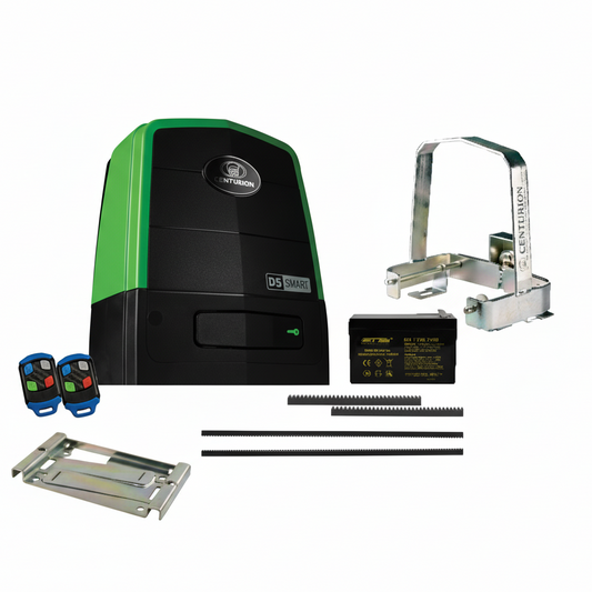 Centurion Gate Motor Full Kit D5 EVO SMART Inc Base Rack AntiTheft Brk
