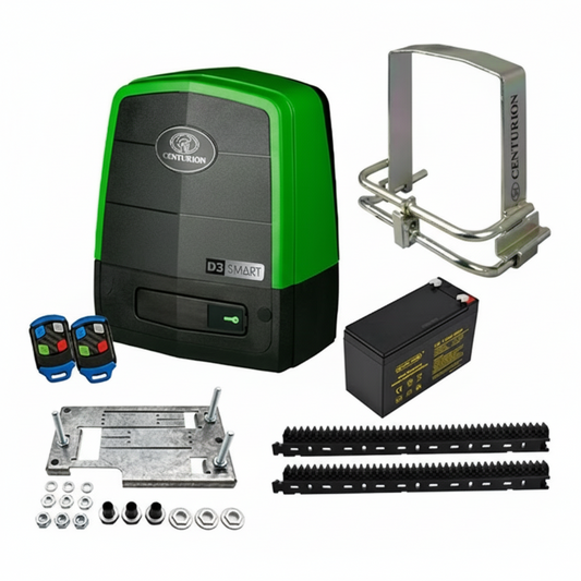 Centurion Gate Motor Full Kit D3 SMART Incl Base Rack Anti-Theft Bracket