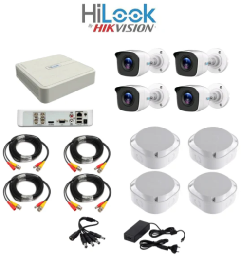 HiLook 1080P 4-Channel DVR with 4 Bullet Camera DIY Security Kit
