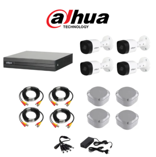 Dahua 1080P 4-Channel DVR + 4 Bullet Camera DIY Surveillance Kit