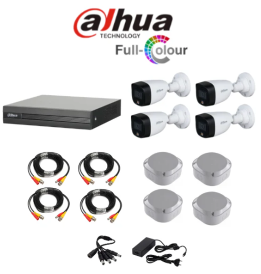 Dahua Full Color 1080P 4-Channel DVR + 4 Bullet Camera DIY Security Kit