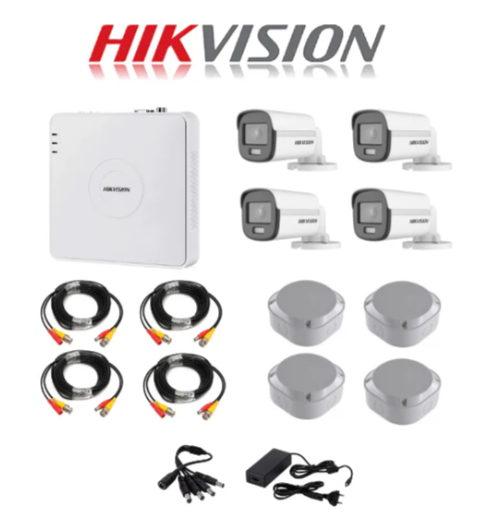 Hikvision ColorVu 1080P 4-Channel Turbo HD DVR + 4 Bullet Camera DIY Security Kit