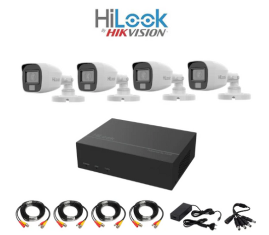 HiLook 4-Channel 1080P eDVR 330GB SSD + 4 Bullet Camera DIY CCTV Kit