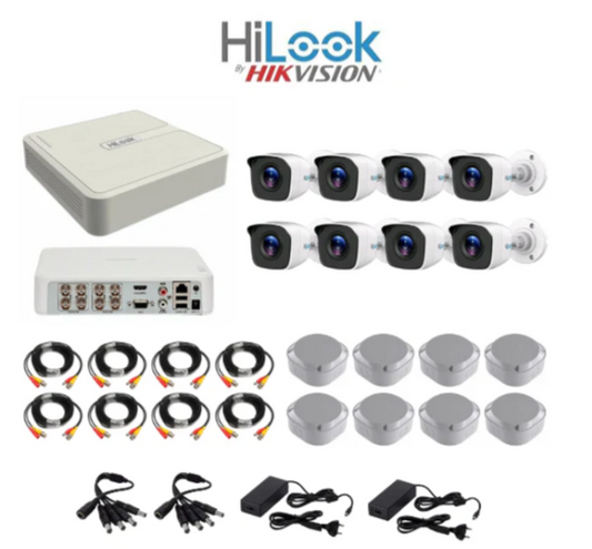 Hilook 1080P 8 Channel DVR & 8 Bullet Cameras DIY CCTV KIT