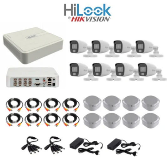 Hilook SMART HYBRID 1080P 8 Channel DVR & 8 Bullet Cameras DIY CCTV KIT