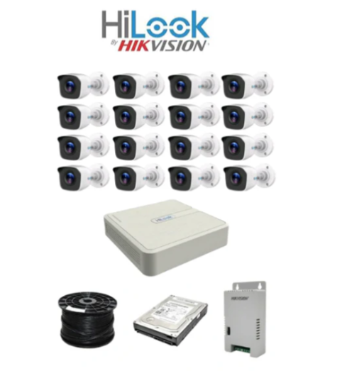 HiLook by Hikvision 16ch Turbo HD kit - DVR - 16 x HD1080P Camera - 20M Night vision - 1TB HD - 100m Cable